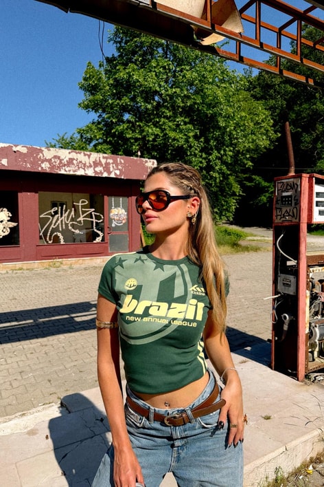 Brazil Lisanslı Tshirt Yeşil
