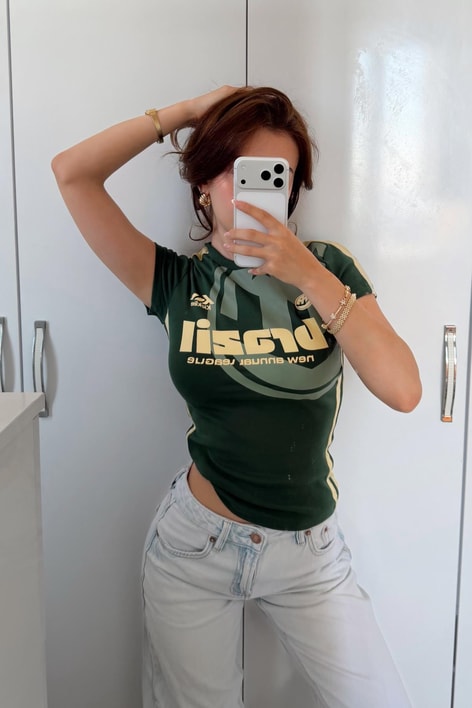 Brazil Lisanslı Tshirt Yeşil