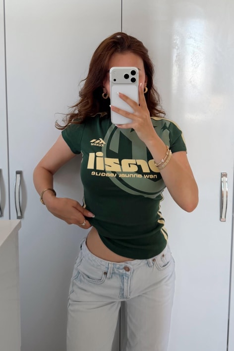 Brazil Lisanslı Tshirt Yeşil