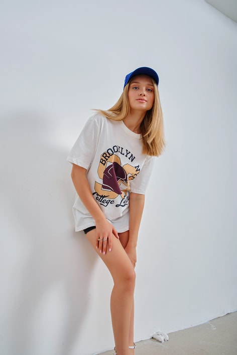 Brooklyn Oversize Tshirt Beyaz