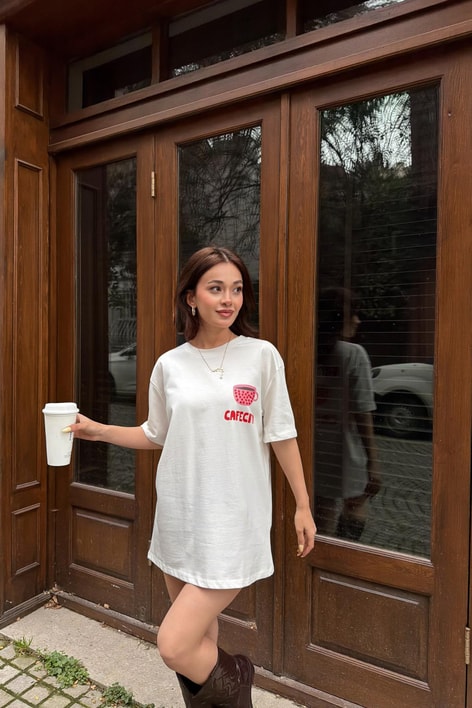 Cafecıto  Tshirt Beyaz