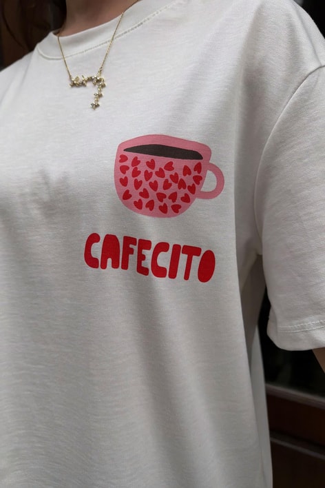 Cafecıto  Tshirt Beyaz