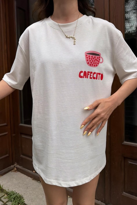 Cafecıto  Tshirt Beyaz