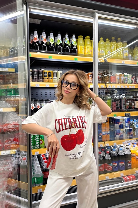 Cherries Tshirt Beyaz