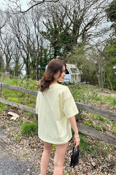Cherry Baskılı Tshirt Sarı