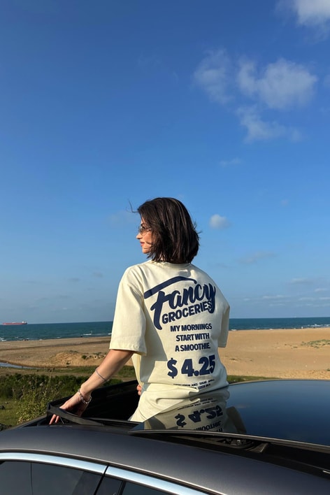 Fancy Baskılı Tshirt Sarı