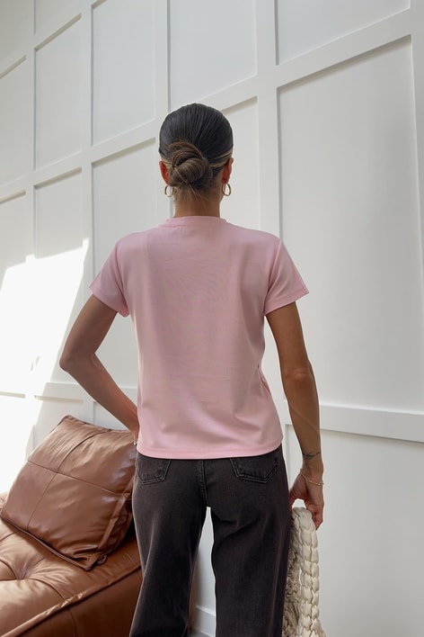 Flamingo Nakışlı Tshirt Pembe