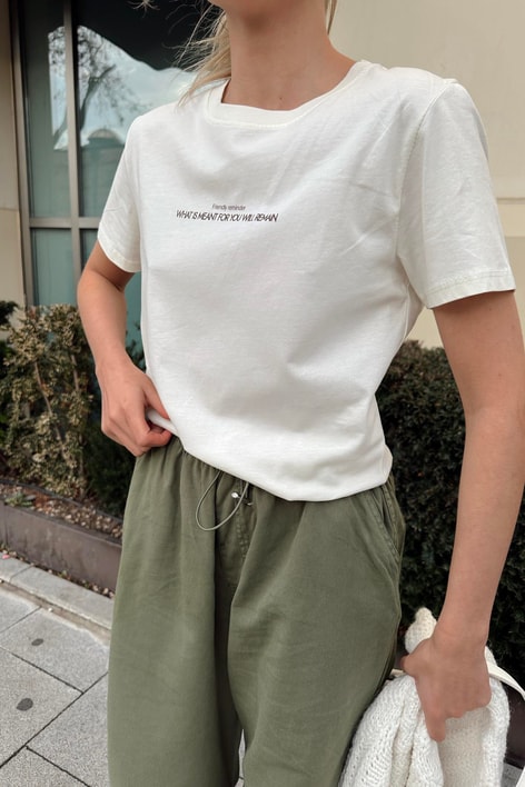 For You Wıll Tshirt Krem