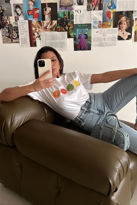 Fruit Kısa Kollu Tshirt Beyaz