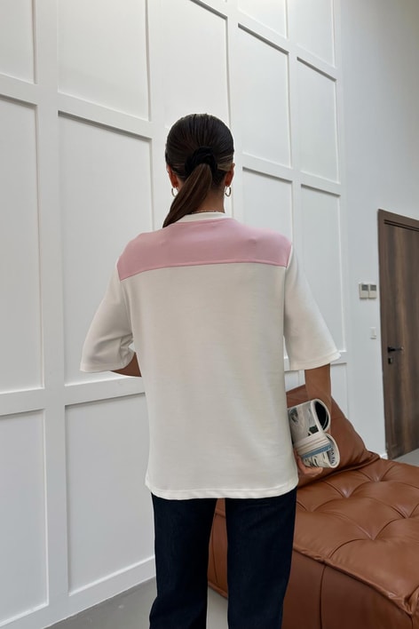 Fularlı Modal Tshirt Pembe