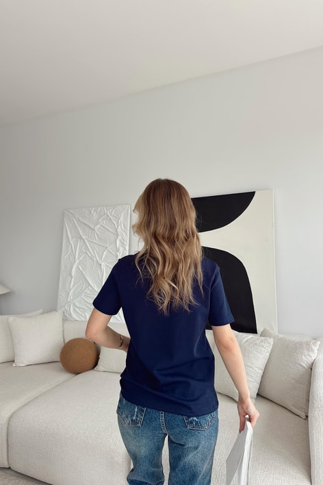 Kiraz Nakış Tshirt Lacivert