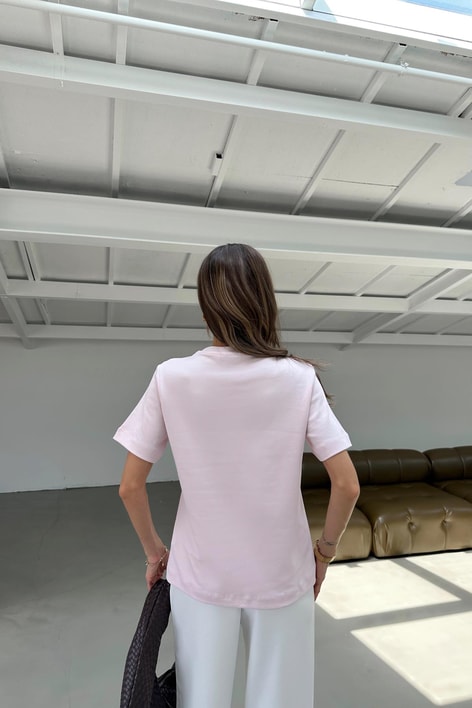 Kısa Kol Premıum Tshirt Pembe