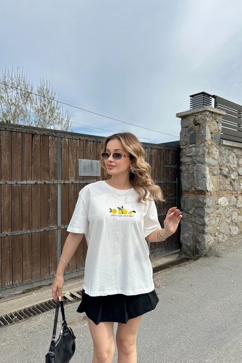 Lemon ıs Tshirt Beyaz