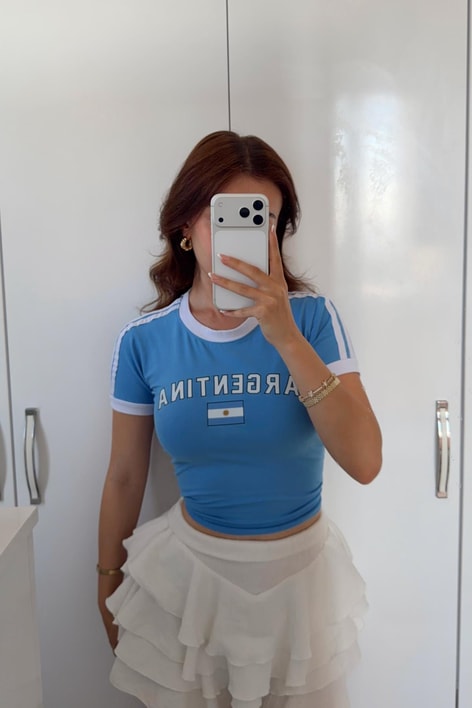 Lisanslı Forma Tshirt Argentina Mavi