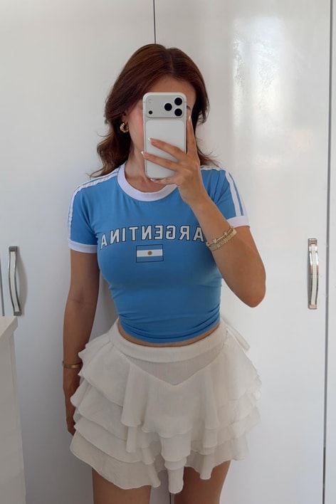 Lisanslı Forma Tshirt Argentina Mavi
