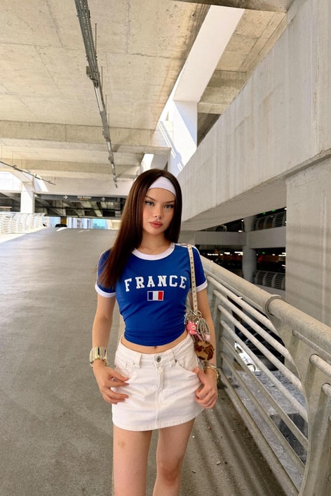 Lisanslı Forma Tshirt France Mavi