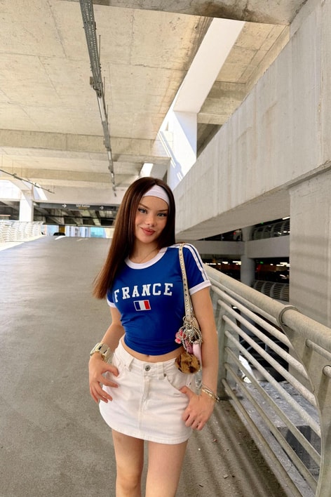 Lisanslı Forma Tshirt France Mavi