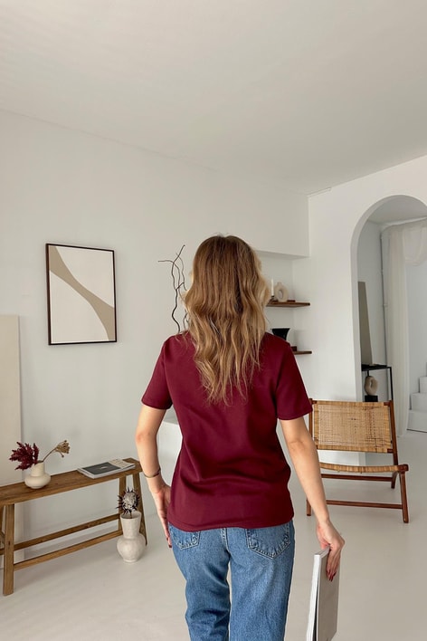 Mini Heart Tshirt Bordo