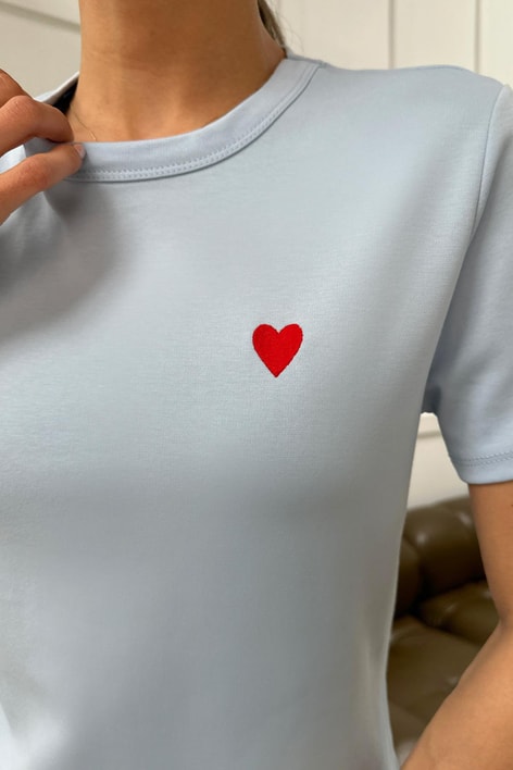 Mini Heart Tshirt Mavi