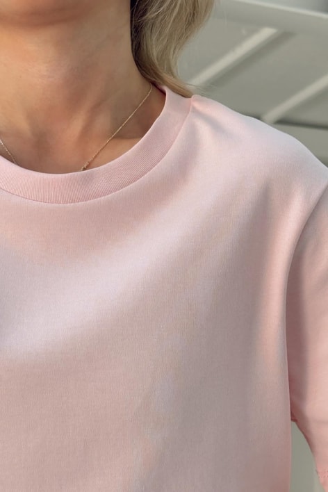 Modern Fit Crop Tshirt Pembe
