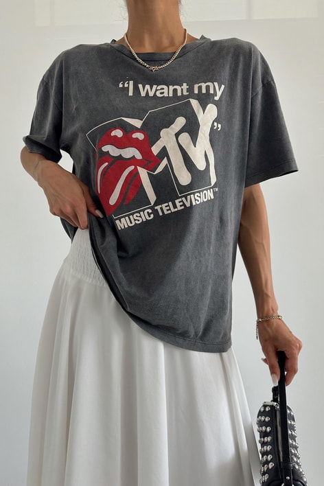 Musıc Yıkamalı Tshirt Antrasit