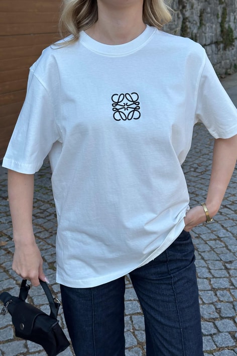 Nakışlı Tshirt Beyaz