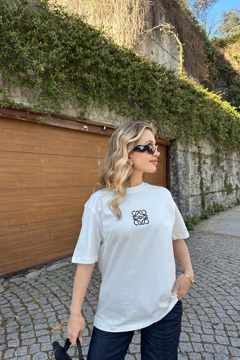 Nakışlı Tshirt Beyaz