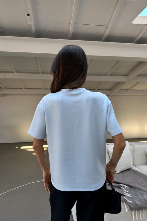 Oversize Modal Tshirt Açık Mavi