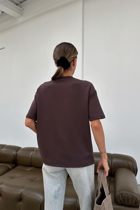 Oversize Modal Tshirt Kahve