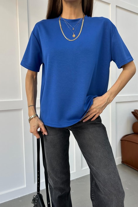 Oversize Modal Tshirt Mavi