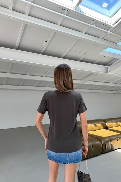 Oyso Kumaş V Yaka Basic Tshirt Siyah