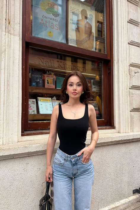 Pamuklu Atlet Siyah