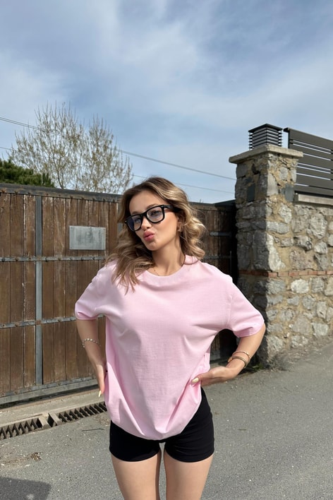 Premium Basic Tshirt Pembe