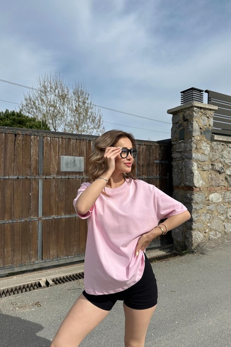 Premium Basic Tshirt Pembe