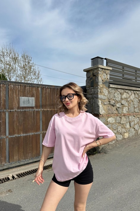 Premium Basic Tshirt Pembe