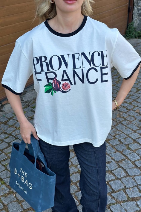 Provence Biyeli Tshirt Beyaz