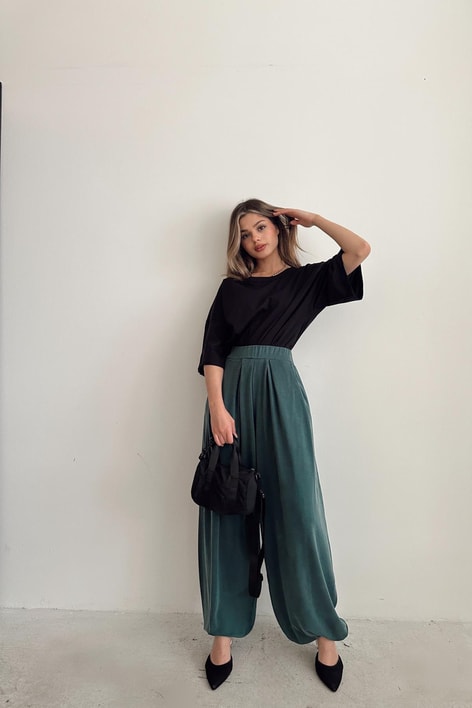 Relax Crop Tshirt Siyah