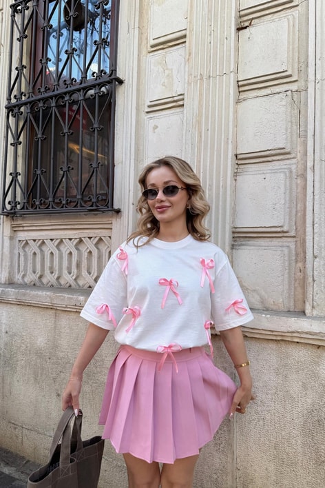 Ribbon Tshirt Beyaz