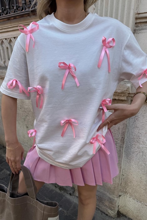 Ribbon Tshirt Beyaz