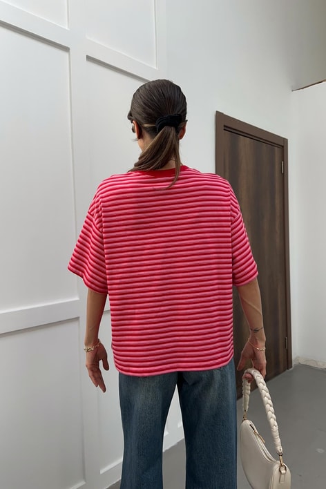 Striped Tshirt Kırmızı