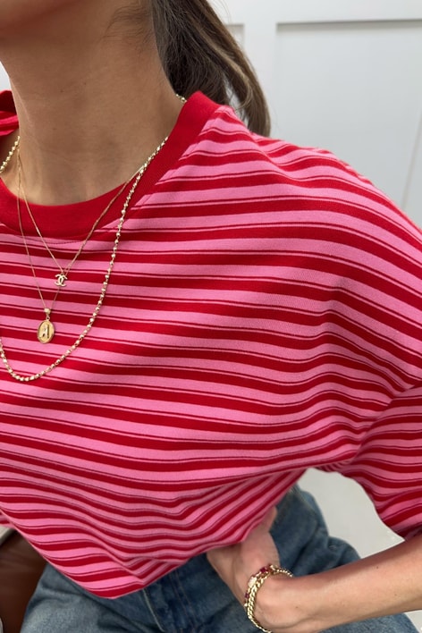 Striped Tshirt Kırmızı