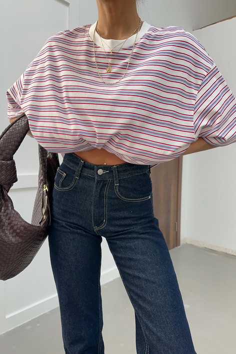 Striped Tshirt Mavi