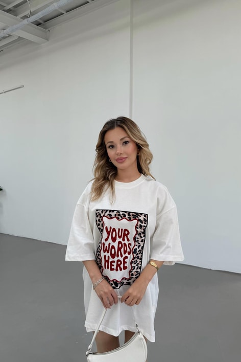 Your Words Here Tshirt Beyaz