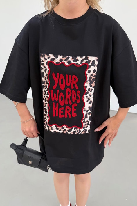 Your Words Here Tshirt Siyah