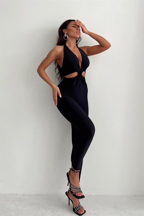 Bel Dekolteli Rhea Tulum Siyah