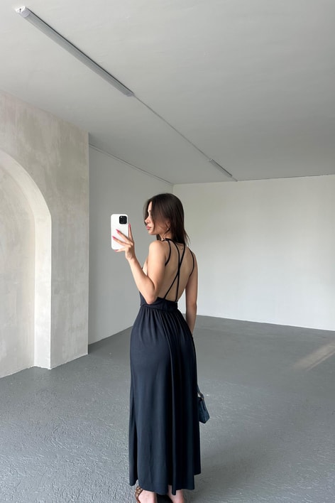 Modal İnce Askılı Tulum Antrasit
