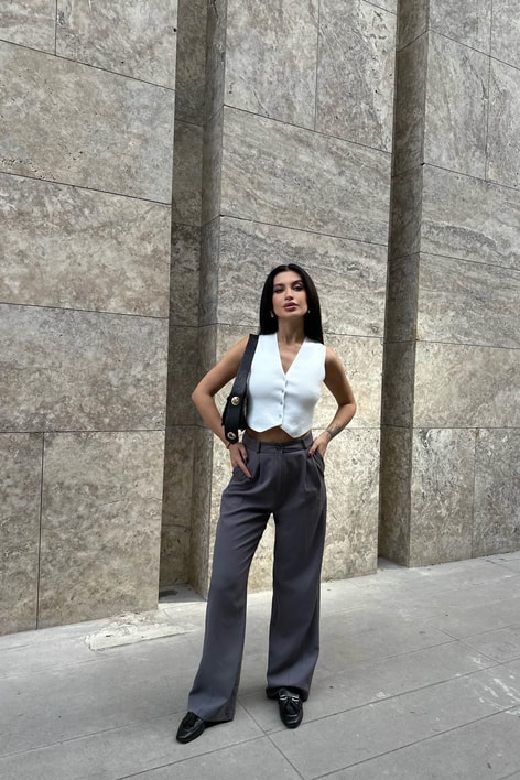 Basic Trend Yelek Beyaz