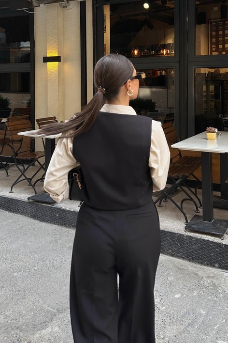 Classic Basic Yelek Siyah