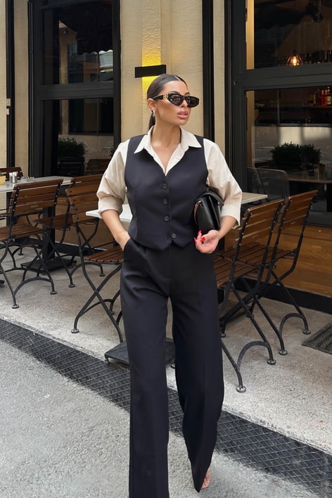 Classic Basic Yelek Siyah