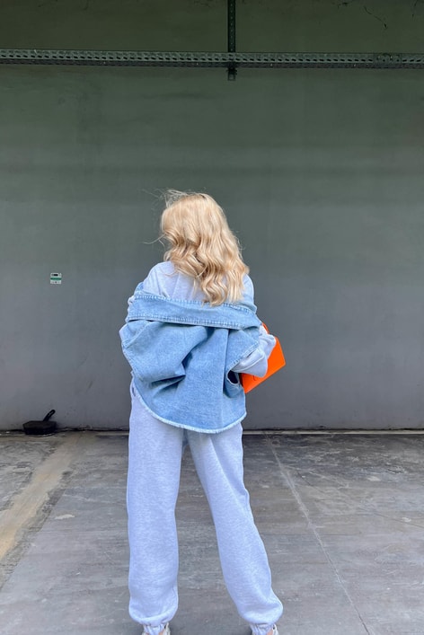 Crop Denım Yelek Buz Mavi